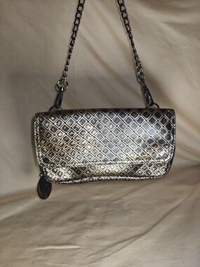 Authentic Bottega Venetta-Metallic Gold Clutch With COA